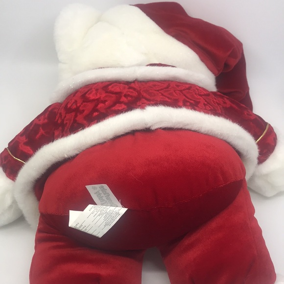 Christmas Plush Snowflake Teddy 2002 Stuffed Animal White Bear - Picture 5 of 9